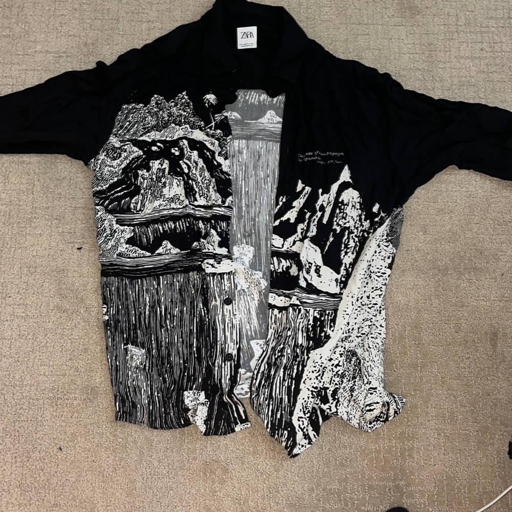 Zara Black Button Up
